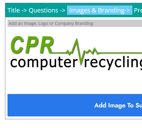 Adding your own company logo or other image to your survey